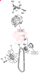 FAN AND FAN BELT 0-33A (2)
