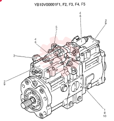 HYDRAULIC PUMP,80 CC YB10V00001F1 (3)