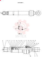 CYLINDER ASSY,BUCKET YN01V00077F1 (2)