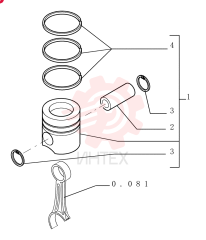 PISTON & RINGS KIT 8094740