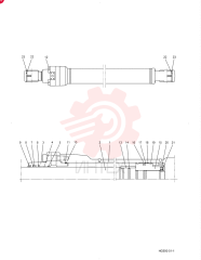 CYLINDER,Double Acting, 85mm Rod, 1355mm Stroke YN01V00151F2 (2)