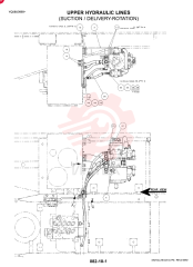 HYDRAULIC LINES, UPPER (Suction/Delivery-Rotation) YN30H00027F1 (1)