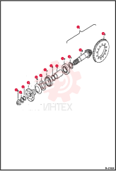 GEAR, BEVEL PINION SET Z8/43