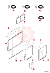 WINDOW, CAB SLIDING