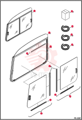 WINDOW, CAB SLIDING