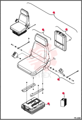 SEAT, OPERATOR VINYL - EXCAVATOR