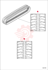 TRACK RUBBER (320X74X52.5) 12" MX