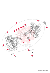 KIT, CRANKCASE 7258013 (2)