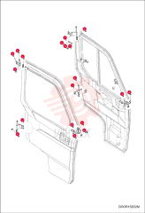 HINGE, DOOR CAB 7030241 (1)