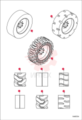 TIRE SOLID FLEX 12X16.5 RH