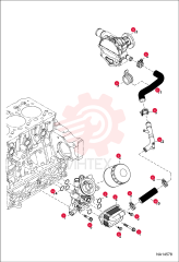 COOLER, OIL FILTER ASSY 7249295 (2)
