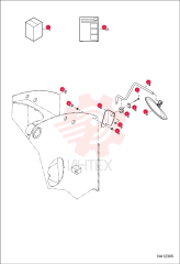 KIT, REAR MIRROR FLAT 7302928