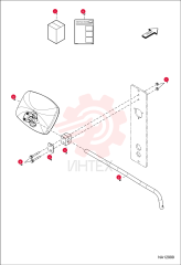 KIT MIRROR REAR 7324893