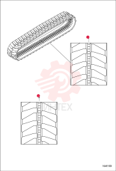 TRACK RUBBER (350X88X55) 14" MX 6693201 (1)