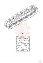 TRACK RUBBER (300X80X52.5) 12" MX 6988831EF (2)