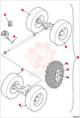 L.H. WHEEL ASSY BFGOODRICH 400/70-20