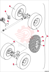 LH COMPLETE WHEEL 400 / 80 -24 (2)