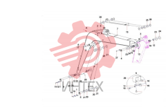Крепления стрелы и гидроцилиндров SY75C3I3R(US).3 13211055 (часть 1)