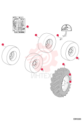 WHEEL ASSY, RH 6937186-O (2)