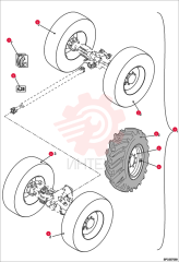SET OF 4 WHEEL ASSY