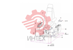 Сиденье водителя и подлокотники SY135C9I2K.1.5 13422605