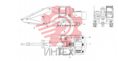 Компоненты основные экскаватора SY210C6 13822624