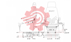Кресло водителя в сборе SY215C9M3KS.1.5.5 13658195