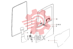 Дверь кабины с комплектующими A229900009414