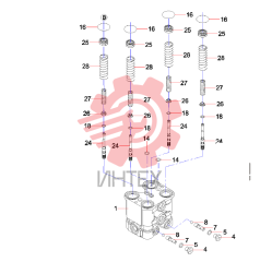 Комплектующие клапана (часть 2) PVD8PC6008 60170604