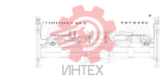 Система гидравлическая телескопического поворотного замка A810201060387 (часть 1)