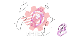 Уплотнения резиновые кабины оператора 11696050