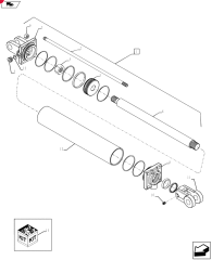 NUTRI-TILL'R 24 ROW HYDRAULIC CYLINDER,Double Acting, 38.1mm Rod, 609.6mm Stroke