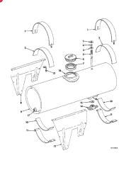 1963 SUPPORT ASSY, tank LH