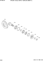 FRONT AXLE INPUT GROUP(-#0411)