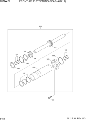 FRONT AXLE STEERING GEAR(-#0411)