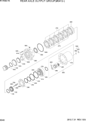 REAR AXLE OUTPUT GROUP(#0412-)