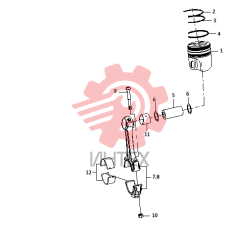 Шатун поршня в сборе c05az-05az601+a