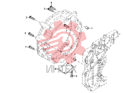 Крепеж корпуса маховика