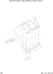 BUCKET(0.69M3 SAE HEAPED, HEAVY DUTY)