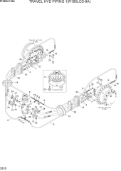 TRAVEL HYD PIPING 1(R180LCD-9A)