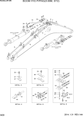 BOOM HYD PIPING(5.68M, STD)