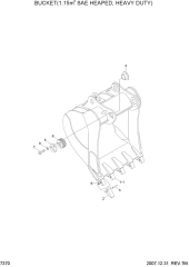 BUCKET(1.15M3 SAE HEAPED, HEAVY DUTY)