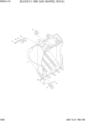 BUCKET(1.16M3 SAE HEAPED, ROCK)