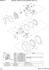 TRAVEL REDUCTION GEAR(TYPE 3,7)