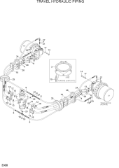 TRAVEL HYDRAULIC PIPING