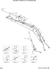 BOOM HYDRAULIC PIPING(8.5M)