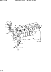 WATER PIPE & THERMOSTAT