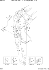 ARM HYDRAULIC PIPING(3.38M, STD)