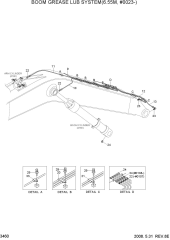 BOOM GREASE LUB SYSTEM(6.55M, #0023-)