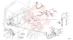 Reversing warning unit
